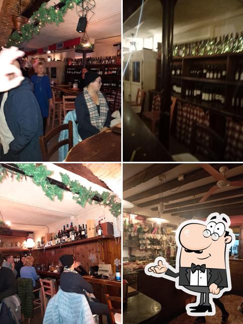 Gli interni di Osteria Pierimortadele