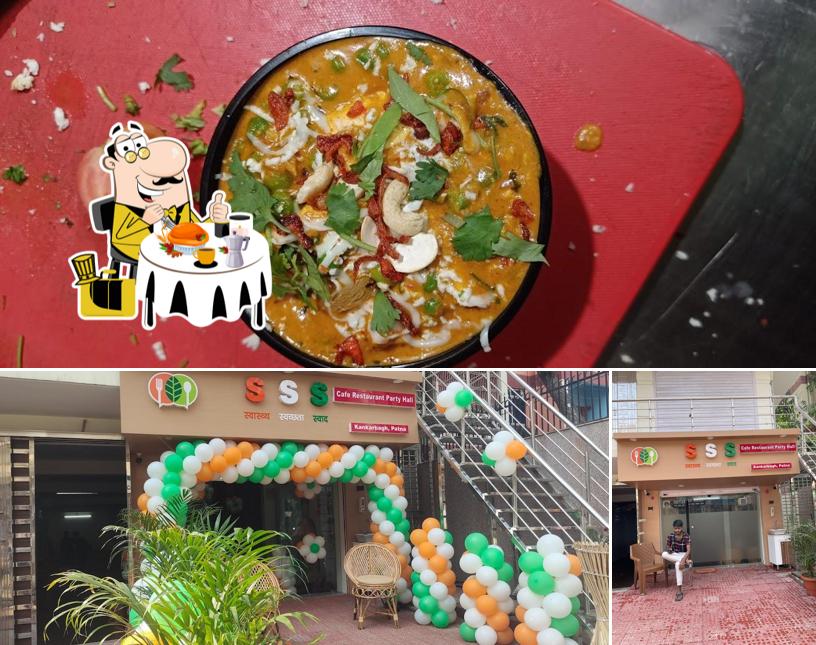 Among various things one can find food and interior at SSS restaurant