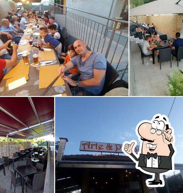 Gli interni di Arte & Pizza