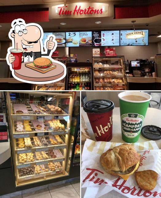 Commandez un hamburger à Tim Hortons