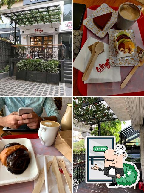 Enjoy the view at the outside area of Binge - Bakery & More