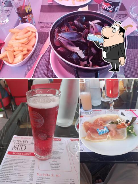Voici l’image affichant la boire et nourriture sur Hôtel Restaurant Le Grand Sud