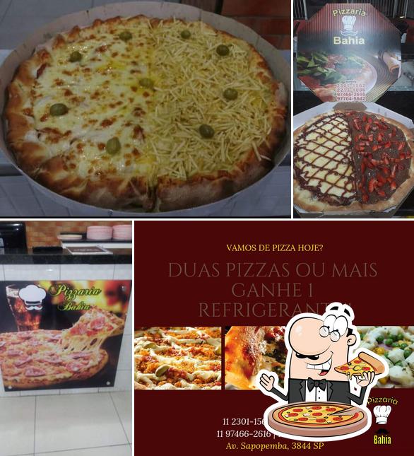 Escolha pizza no Pizzaria Bahia