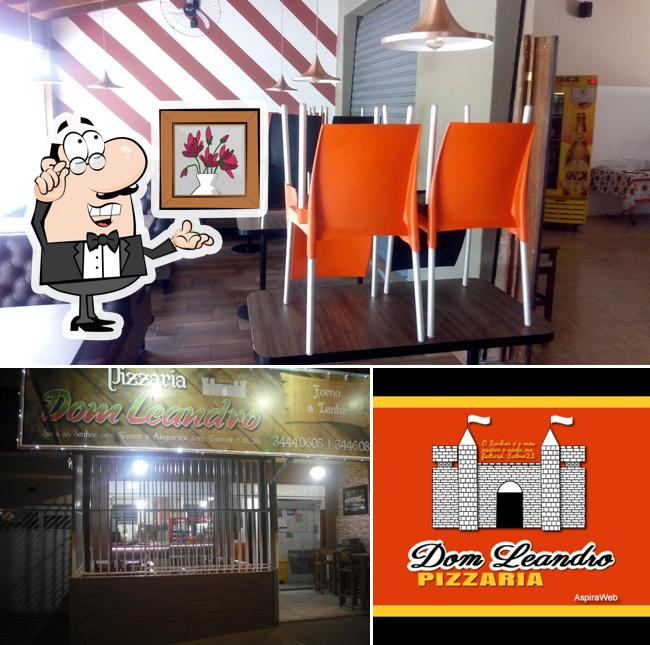 O interior do Dom Leandro Pizzaria