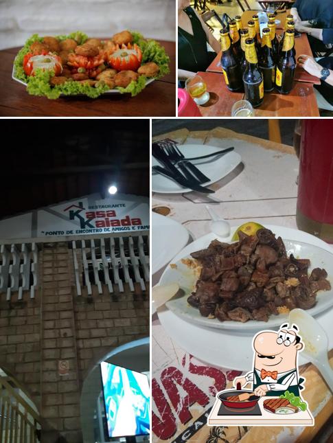 Prove refeições de carne no Kasa Kaiada
