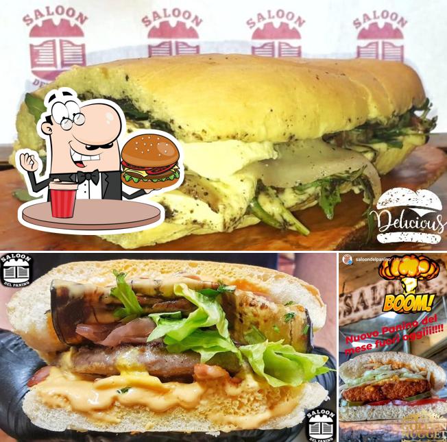 Concediti un bell'hamburger a Saloon del Panino - Portuense