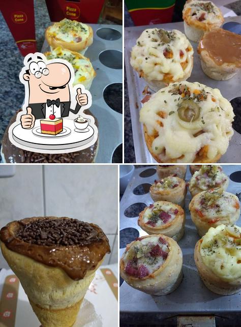 Dom Cone -Pizza Cone provê uma variedade de pratos doces