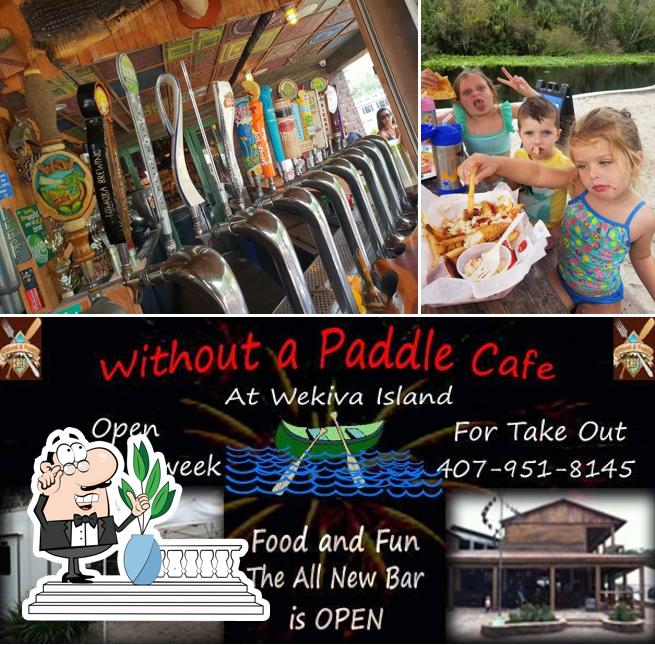 The exterior of Without A Paddle Cafe