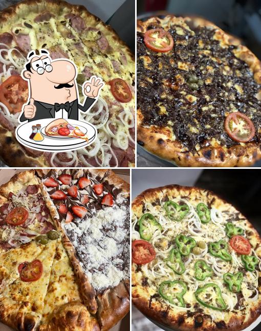 Peça diferentes variedades de pizza