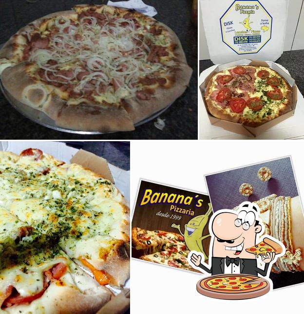 Try out pizza at Pizzaria Banana's