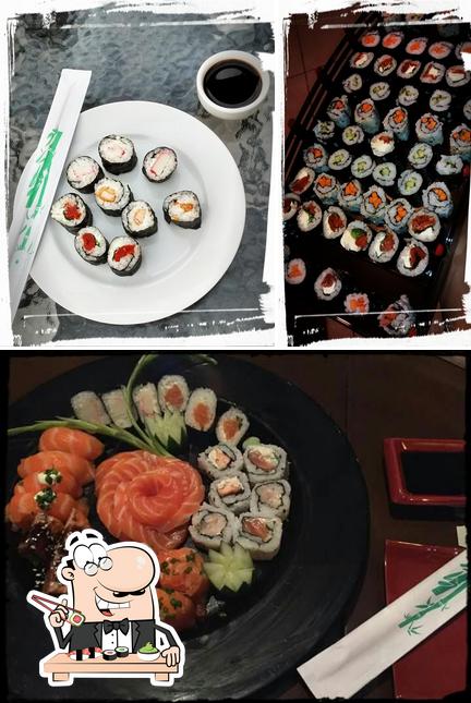 Peça diferentes opções de sushi