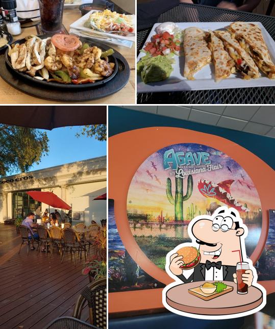 Try out a burger at Agave Mexican Grill & Cantina