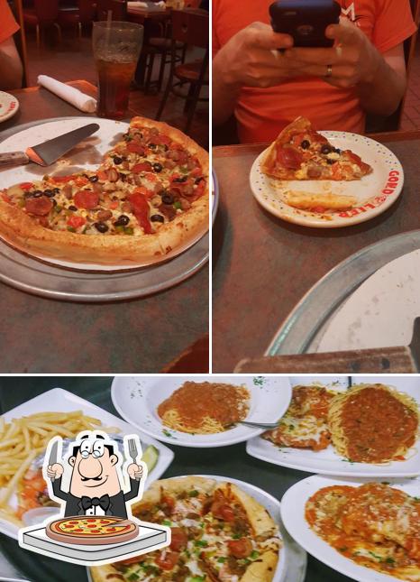 Order pizza at Dina's Family Italian Restaurant