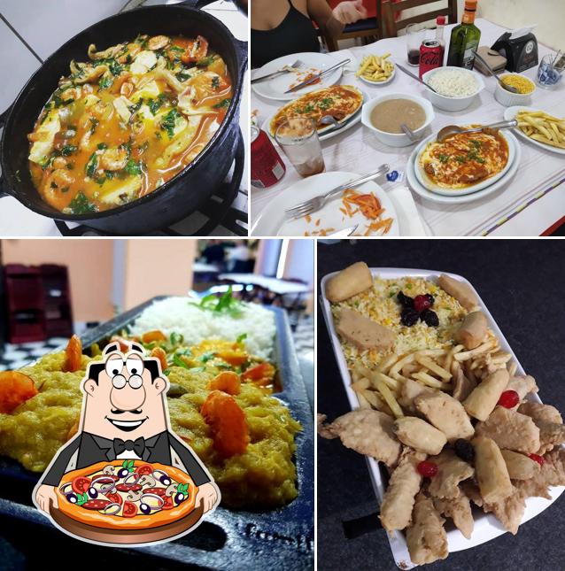 Peça pizza no Espaço Mar e Terra Restaurante e Churrascaria