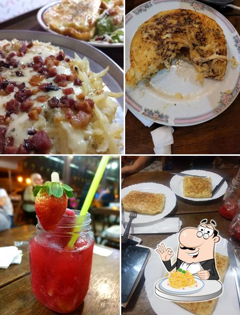 Espaguete carbonara em Frida Gastrô