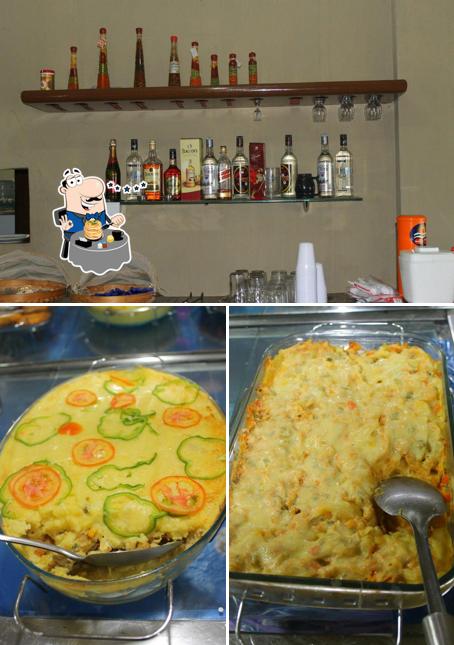 Esta é a ilustração mostrando comida e cerveja no Restaurante Sauaçuhy