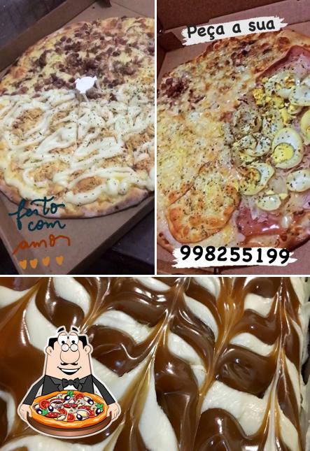 Escolha diferentes variedades de pizza