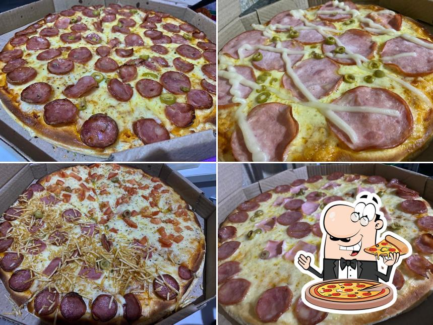 Peça diferentes variedades de pizza