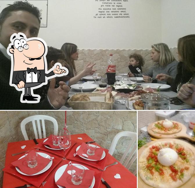 Questa è la foto che presenta la interni e cibo di Pizzeria Il Piccolo Principe - cucina tradizionale