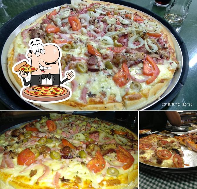 Consiga pizza no Lanchonete e Pizzaria O Pinguim