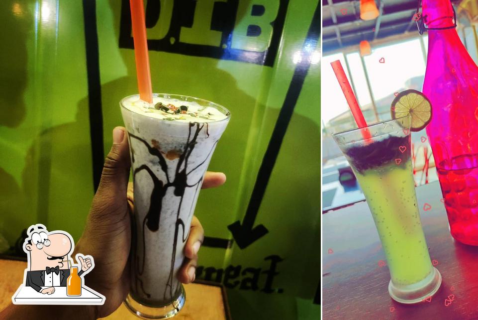 Enjoy a beverage at Dine in Box