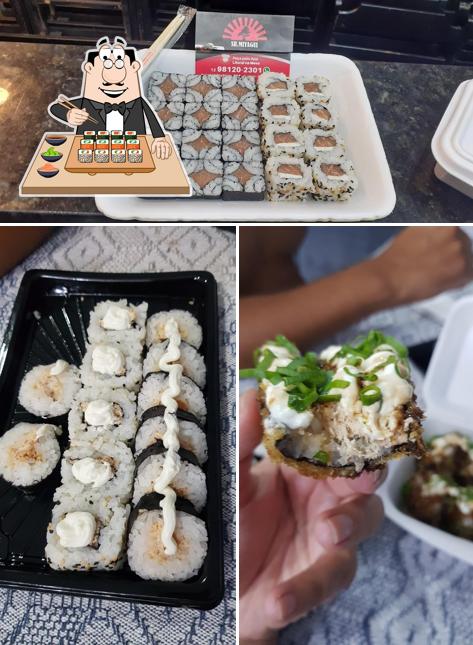 Prove diversas opções de sushi