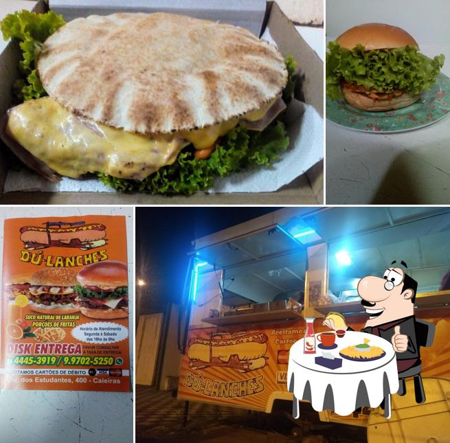 Consiga um hambúrguer no Du Lanches Caieiras