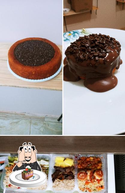Bolo de chocolate em Restaurante vovó que fez