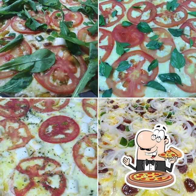 Escolha diferentes tipos de pizza