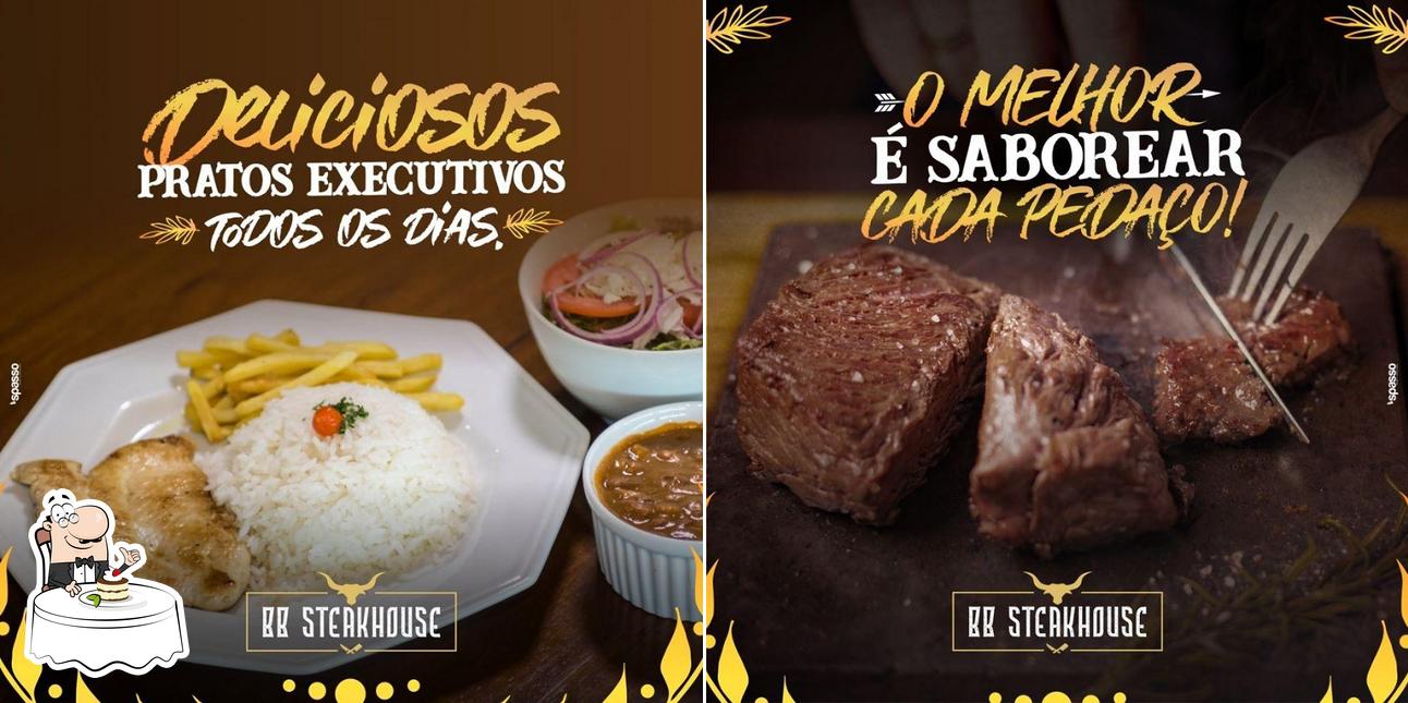 BB Steakhouse serve uma variedade de pratos doces