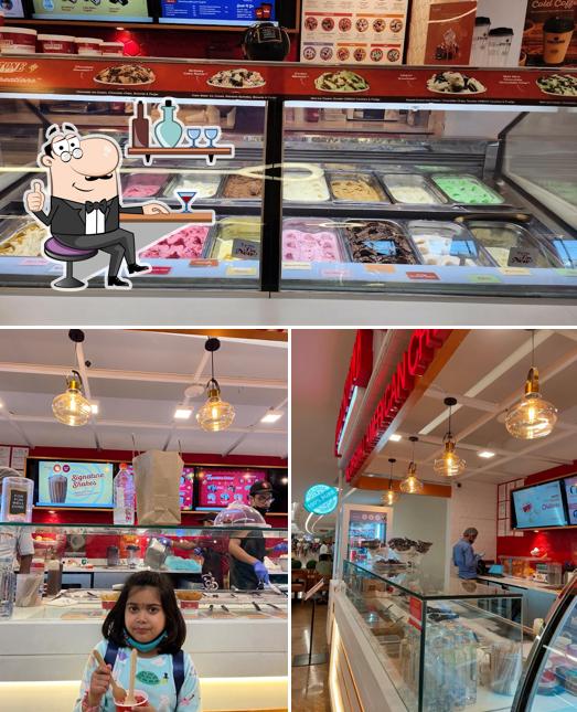 The interior of Cold Stone Creamery- LULU Mall Bangalore