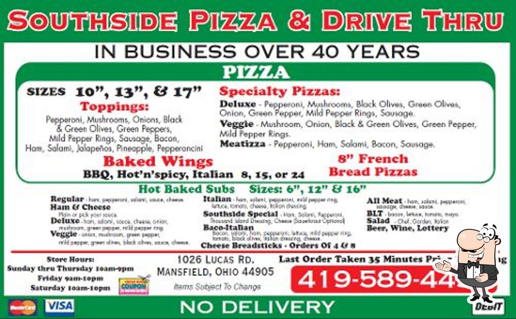 Southside Pizza & Drive Thru in Mansfield Restaurant menu and reviews