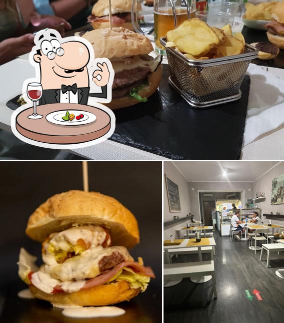 Voici l’image indiquant la nourriture et intérieur sur Delicious burger house