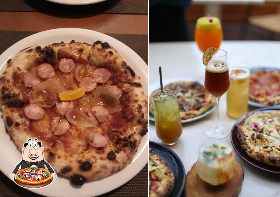 Consiga diferentes tipos de pizza