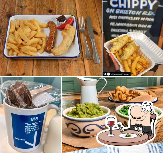 Food at The Chippy on Burton Road