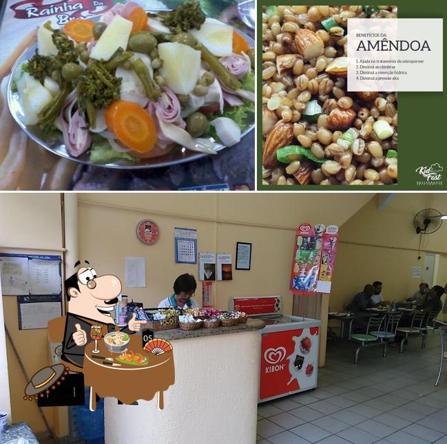 Entre diferentes coisas, comida e interior podem ser encontrados no Kid Fast Restaurante