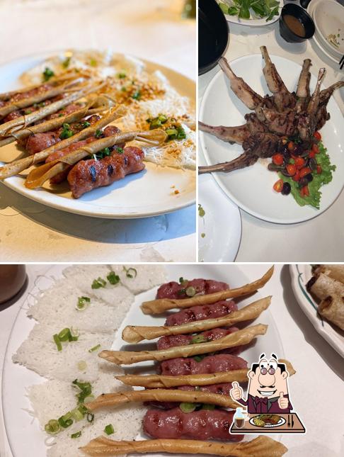 Pick meat dishes at Anh Hong Restaurant