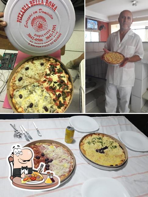 No Pizzaria Bella Roma, você pode conseguir pizza