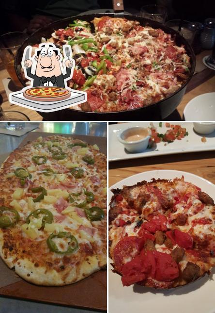 Try out pizza at BJ's Restaurant & Brewhouse