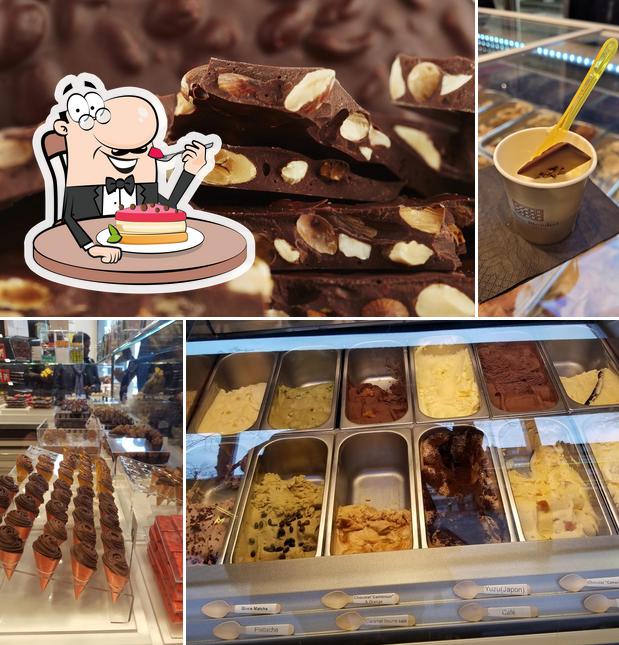 Frederic Blondeel Chocolate Factory & Shop offre une sélection de desserts