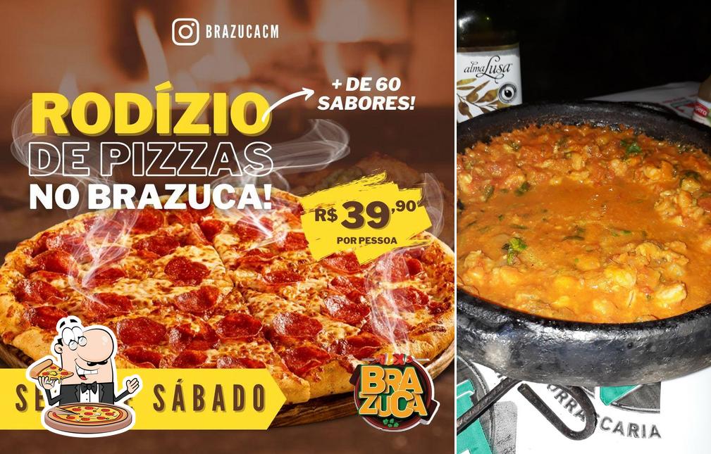 Experimente pizza no Brazuca Churrascaria e Rodízio de Pizzas