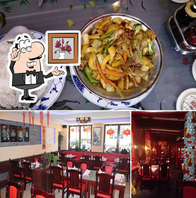 Внутреннее оформление и еда в Restaurant Peking