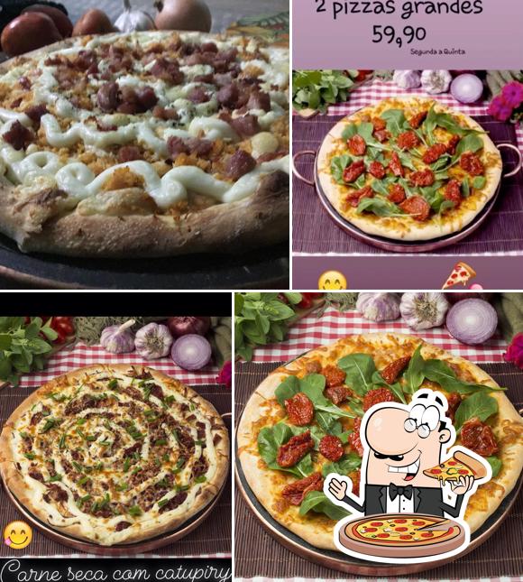 Peça diferentes tipos de pizza