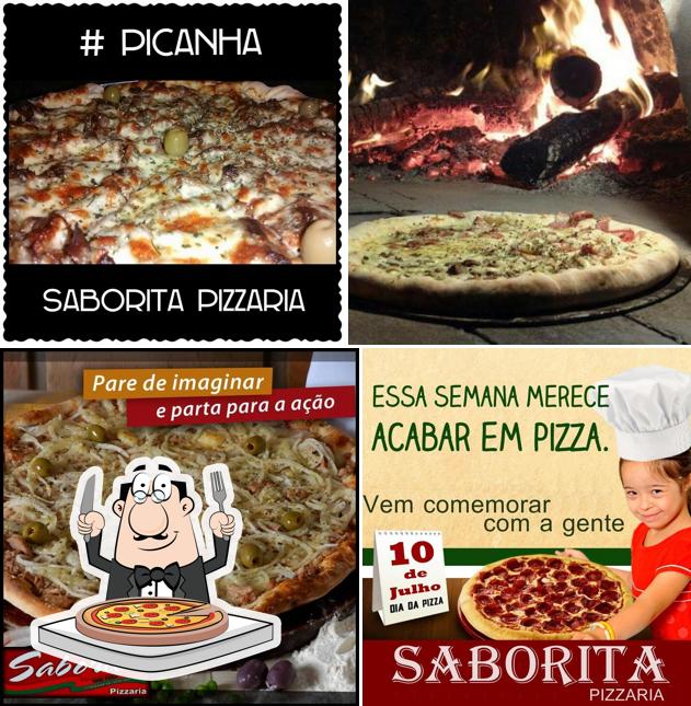 Experimente pizza no Saborita Pizzaria