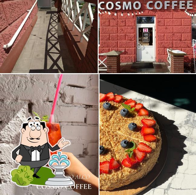 Помимо прочего, в Cosmo Coffee есть внешнее оформление и еда