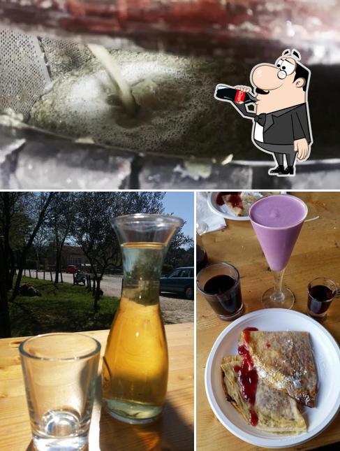 The picture of Osmica Pipan Klaric’s drink and food