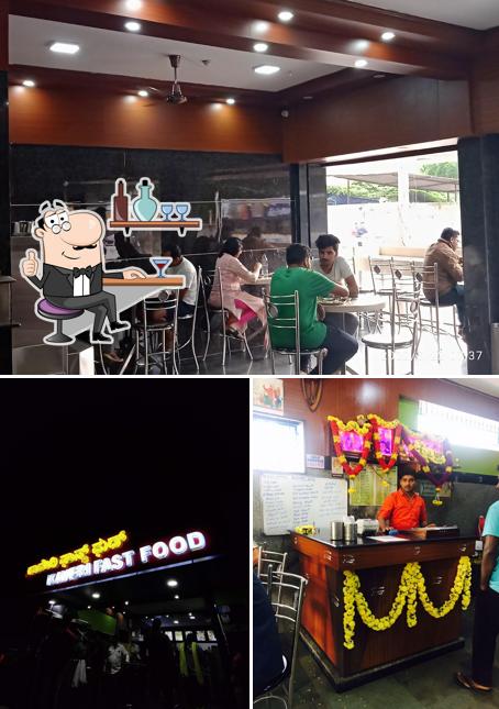 The interior of Kavery Fast Food