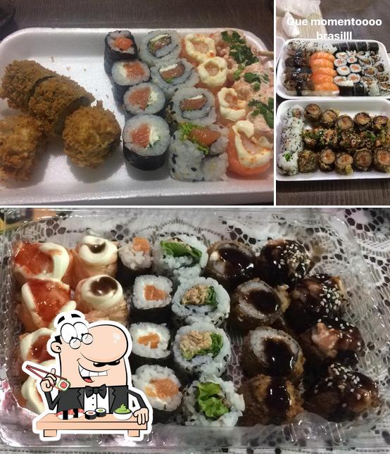 Prove diferentes opções de sushi