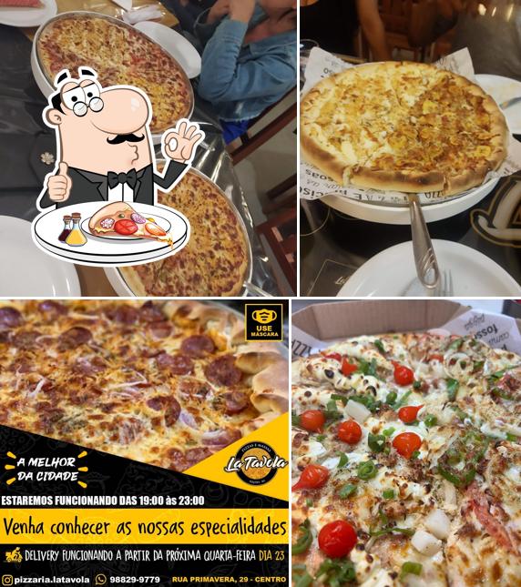 No Pizzaria La Tavola, você pode pedir pizza