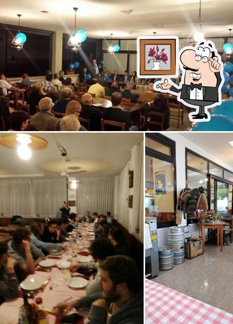 Gli interni di Trattoria alla Polveriera